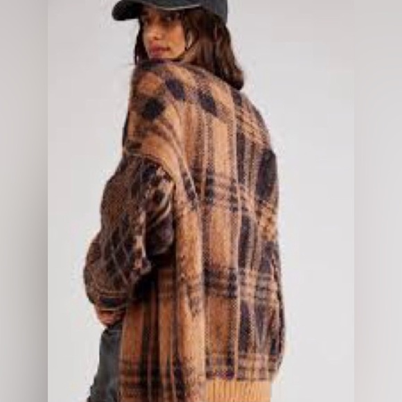 🔖 FREE PEOPLE NWT Birchwood Sepia Brown Cardigan y2k - Picture 5 of 15